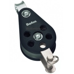 Barton Marine Size 5 Single Fixed Eye Block + Becket 54mm  - Plain bearing - N05111