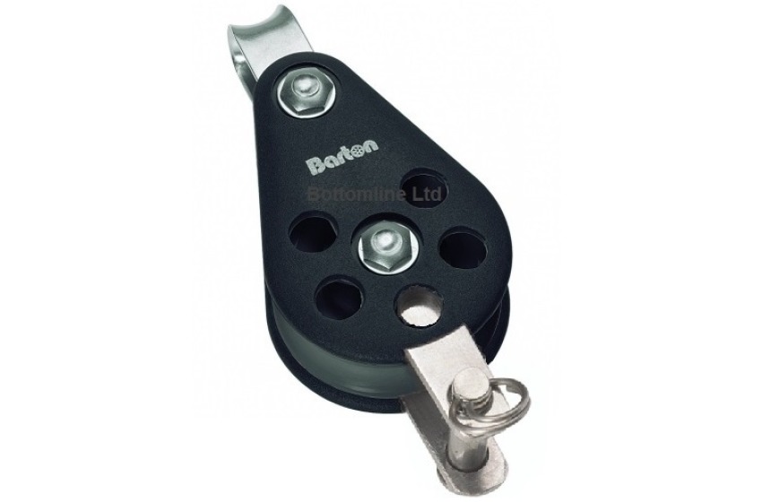 Barton Size 6 64mm Plain Bearing Pulley Single Block Fixed Eye [N06110]