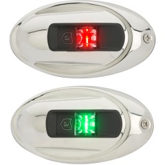 attwood - LED NAV LIGHT Red / Green Pair 2-NM Eliptica l- NV4012SS-1