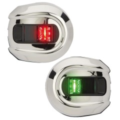 attwood LED 2NM Stainless Pair - Vertical Surface Mount Sidelights - NV5012SS-1