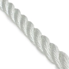 Polyester 3-Strand Mooring / Anchor Rope (Southern Ropes) - White 10mm - Per Meter