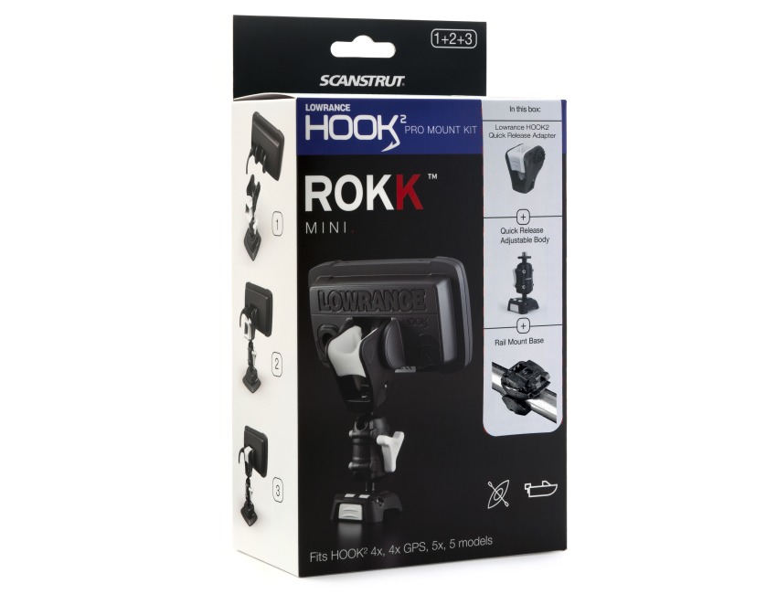 ROKK Pro mount kit for Lowrance Hook2 4x 5 - (with tube mount base