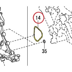 Yanmar - Gasket.Front Eng Pla - 119798-01200