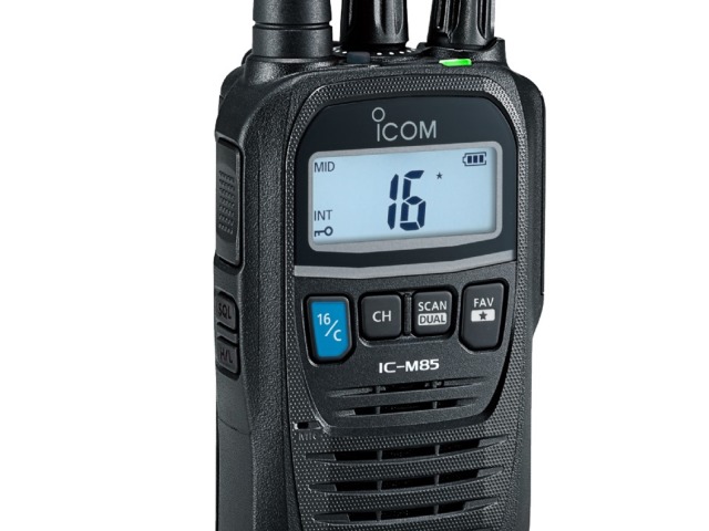 ICOM IC-M85E VHF / PBR Waterproof Commercial Marine / Land Radio - 5W ...