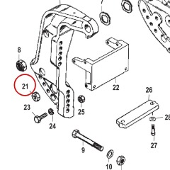 Mercury - Transom Bracket Nut - Quicksilver - 11-23161