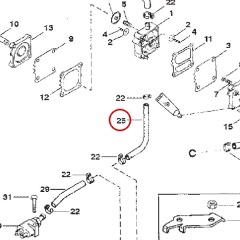 Mercury - Fuel Pump Hose - Quicksilver - 32-830765