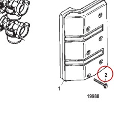 Mercury - Screw for Intake Cover and Throttle Linkage - Quicksilver - 10-19934175
