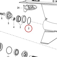 Mercury - Shim Set - Gear Housing Propeller Shaft 1.83:1 Gear Ratio - Quicksilver - 15-8M0063264