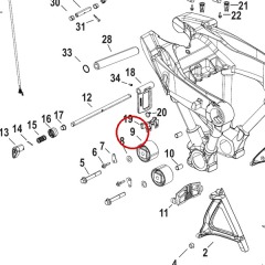Mercury - Upper Mount Cradle - Quicksilver - 8M0142813