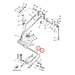 YAMAHA F9.9BMH2 - Tiller shift - Throttle cable + Gear cable