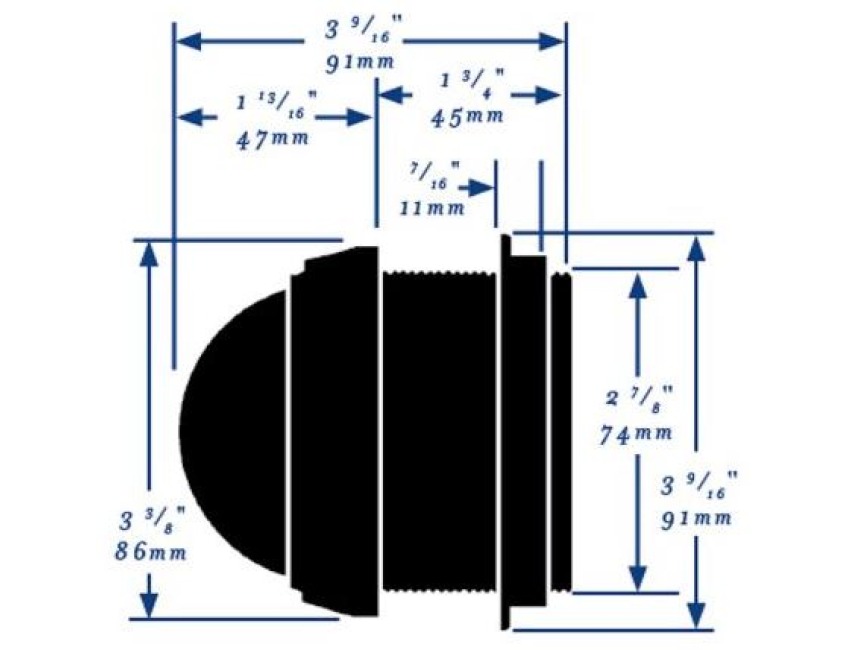 Ritchie Explorer V57.2 2¾” Dial Dash Mount White Compasses